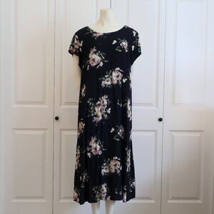 J. Jill Navy Blue Midi Dress XL NWT
